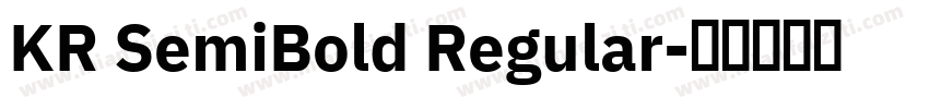 KR SemiBold Regular字体转换